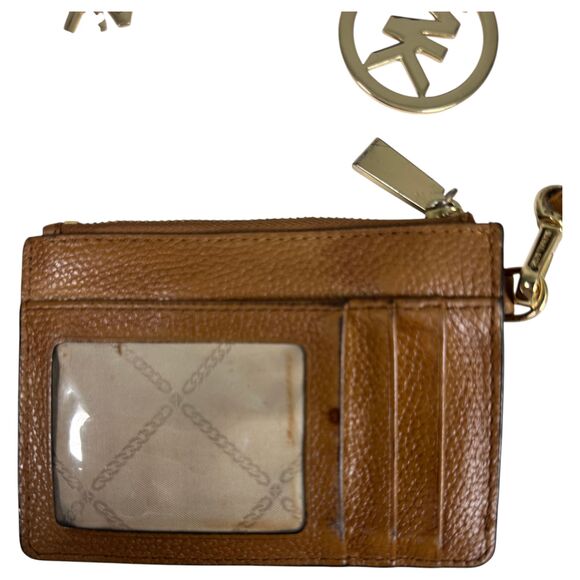 Michael Kors Key Chains Card Wallet Wristlet Leather Gold Tone Lot of 4 items - Picture 3 of 4